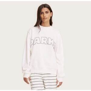 Parke Target Mockneck Pullover Sweatshirt Cream Size L/XL In Hand